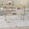 Homeroots 47" Gold Glass And Steel Coffee Table 520956 - alternate 6