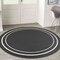 Homeroots 8' Black And Ivory Round Indoor Outdoor Area Rug 545492 - alternate 6