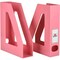 Acrimet Magazine File Holder Vertical Rack, Durable Plastic Desk Organizer, Solid Pink, 2PK 277.9 - alternate 5