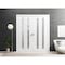 Sartodoors Sliding Closet Double Bi-fold Doors, Planum 0660 Painted White with Frosted Glass, Sturdy Tracks Mo PLANUM0660DBF-BEM-96 x 80 (4* 24x80) - alternate 4