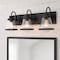 Vaxcel Covington 3-Light Vanity Light, Matte Black, Clear Glass, 23-In. Wide W0583 - alternate 7