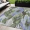 Homeroots 5' X 8' Olive Green And Fern Green Floral Washable Indoor Outdoor Area Rug 611079 - alternate 1