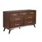 Homeroots 60" Walnut Solid Wood Seven Drawer Double Dresser 524122 - alternate 6