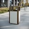 Flash Furniture Brooks 31.4G Steel Trash Can w/Locking Access Door and Removable Inner Fiberglass Bin, Brown/Silver UB-OTB-67W-BRN-SLV-GG - alternate 10