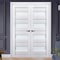 Sartodoors Interior Solid French Double Doors Frosted Glass White 36x96 (2* 18x96) Solid Core Modern Interior VEREGIO7455DD-WS-3696 - alternate 1