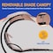 Serenelife Outdoor Hanging Curved Steel Chaise Lounge Swing Chair w/a Built-in Pillow and Removable Canopy UV SLHNGCH44 - alternate 4