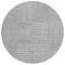 Homeroots 8' Gray And Ivory Round Geometric Washable Indoor Outdoor Area Rug 596934 - alternate 4