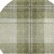 Homeroots 8' Artichoke Green Brown And Ivory Round Plaid Washable Indoor Outdoor Area Rug 596305 - alternate 6