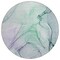Homeroots 8' Round Blue and Gray Round Abstract Washable Non Skid Indoor Outdoor Area Rug 559357 - alternate 8