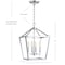 Jonathan Y Pagoda 12" 4-Light Classic Traditional Metal Cage Lantern LED Pendant, Chrome JYL7436C - alternate 13