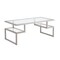 Homeroots 45" Silver Glass And Steel Coffee Table With Two Shelves 521986 - alternate 1