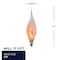 Bulbrite Incandescent CA5 Candelabra Screw Base E12 Light Bulb, 3W, Silicone Flame Shaped, 12PK 861258 - alternate 6