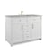 James Martin Vanities Bellshire 48" Single Vanity, Bright White w/ 3 CM Victorian Silver Silestone Top 660-V48-BW-3VSL - alternate 5