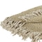 Homeroots 50" X 60" Natural Cotton Woven Geometric Throw Blanket with Fringe 518813 - alternate 3
