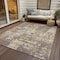 Homeroots 9' X 12' Lavender Gold And Beige Abstract Washable Indoor Outdoor Area Rug 597984 - alternate 6