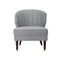 Homeroots 27" Gray And Gold Velvet Tufted Wingback Chair 533885 - alternate 6