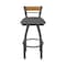 Holland Bar Stool Co Revelle 30in Swivel Bar Stool with Pewter Finish, Medium Back and Graph Coal Seat 881 - alternate 6