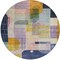 Homeroots 8' Plum Purple And Copper Round Abstract Washable Indoor Outdoor Area Rug 604380 - alternate 6