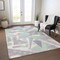 Homeroots 3' X 5' Lavender Mint Green And Ivory Geometric Washable Indoor Outdoor Area Rug 617938 - alternate 6