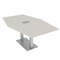 Skutchi Designs Hexagon Conference Table With Power Unit, 48 in W, 72 in L, Ivory HAR-HEX.IR-48X72-DOU-K458-ESIL - alternate 1