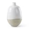 Homeroots 32" White And Beige Color Block Ceramic Round Floor Vase 608586 - alternate 1