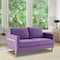 Leisuremod Lincoln Upholstered Velvet Loveseat with Gold Frame, Purple LA55PU - alternate 6