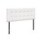 Homeroots White Linen Blend Upholstered Full Headboard 490176 - alternate 1