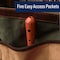 Kings County Tools Garden Apron w/ Pockets Cowhide Suede & Water-Repellent Military-Grade Duck Canvas Utility Belt GW15A02-12 - alternate 6