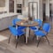 Regency Round Kahlo Breakroom Table W/ 4 M Stack Chairs, 48 in W, 48 in L, Noble Oak TPL48RNDNOCM47BE - alternate 4