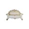 Homeroots 70in Champagne And Pearl Faux Leather Loveseat and Toss Pillows 515713 - alternate 1