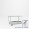 Pucel Heavy Duty Shop Truck, 48 in W x 24 in D x 33.5 in H, Two Shelves, Push Handle, Gray 2448-DT-2S - alternate 1