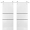 Sartodoors Sturdy Double Barn Door with Hardware, Planum 0014 White Silk and Aluminum Strips, 13FT Rail Hanger PLANUM0014DB-S-WS-36 x 84 (2* 18x84) - alternate 1