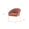 Homeroots 31" Blush And Gold Velvet Barrel Chair 534131 - alternate 8