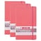 Talens Art Creation Sketchbook, 80 Sheets, 90lbs, Coral Red Cover, 5.1'' x 8.3'', 3PK 9314312M - alternate 1