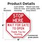 Signmission Stop Here Wait for Gate to Open Tha, 6 Inch X 6 Inch, Plastic Sign OC-P-6-288 - alternate 3