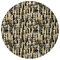 Homeroots 8' Black Gold And Ivory Round Abstract Washable Indoor Outdoor Area Rug 602547 - alternate 5