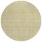 Homeroots 8' Beige Tan And Ivory Round Floral Washable Indoor Outdoor Area Rug 582328 - alternate 6