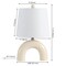 Jonathan Y Zadie 17.75" Scandinavian Minimalist Ceramic Arch LED Table Lamp, Almond, 2PK JYL5503A-SET2 - alternate 7