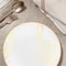 Smarty Had A Party 7.5" White w/Gold Antique Floral Round Disposable Plastic Appetizer/Salad Plates (120 Plates), 120PK 927WG-CASE - alternate 10