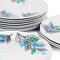 Gibson Home Tropical Sway Vineyard 12 Piece 11 Inch Melamine Dinner Plate Set in Blue 136422.01 - alternate 3