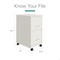 Space Solutions 14.25 in W 2 Drawer Mobile Vertical File Cabinet, Pearl White 24406 - alternate 11