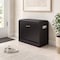 Basicwise Shoe Storage Bench with Leather Cushion, Classic Black Wooden Entryway, Fold-Out Shoe Rack QI003384 - alternate 5