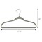 Elama Home 50 Piece Flocked Velvet Clothes Hangers with Stainless Steel Swivel Hooks in Gray HANGER50PIECEGRAY - alternate 6