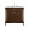 James Martin Vanities Kinnsden 36" Single Vanity, Sable Oak w/ 3 CM Carrara Marble Top D680-V36-SBK-3CAR - alternate 1
