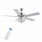 Jonathan Y Mandy 52" 3-Light Glam Classic Crystal Dome Shade LED Ceiling Fan With Remote, Chrome JYL9610B - alternate 1