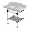 Kingston Brass 36-Inch Carrara Marble Console Sink with Acrylic Legs and Shelf, 8-Inch, 3-Hole LMS36MAB0 - alternate 1