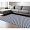 Homeroots 6' X 9' Navy Blue And Ivory Geometric Indoor Outdoor Area Rug 554837 - alternate 3