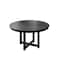 Homeroots 45" Black Solid Wood Mirrored Double Pedestal Base Round Top Dining Table 712148 - alternate 1