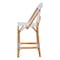 Bali & Pari Genica Classic French Two-Tone Navy and White Weaving and Natural Rattan Bar Stool 251-13957-ZORO - alternate 6