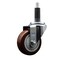 Service Caster 3.5'' SS Maroon Poly Wheel Swivel 1'' Expanding Stem Caster SCC-SSEX20S3514-PPUB-MRN-1 - alternate 1